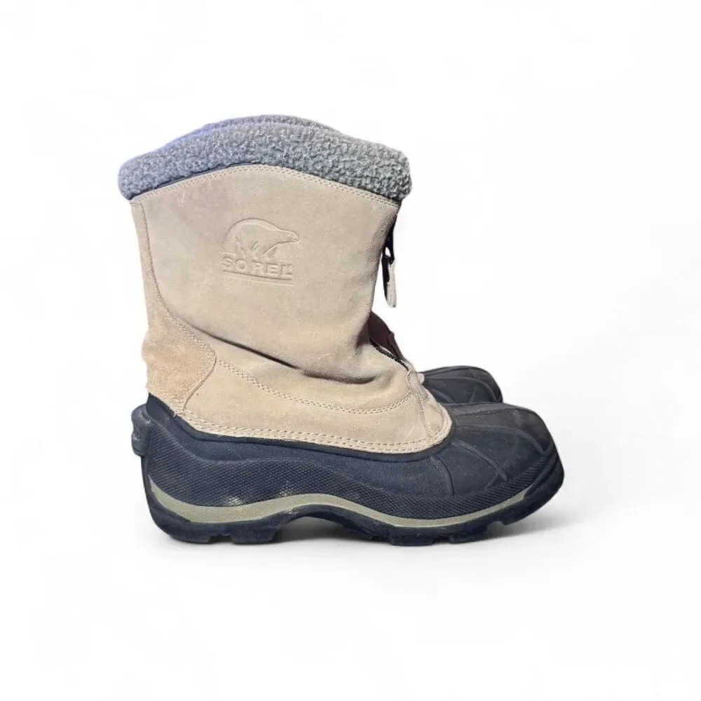 Sorel Ellesmere II Snow Boots Women’s 10 Waterproof Winter Duck Boots Beige